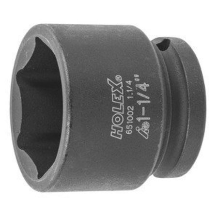 HOLEX Impact Socket, 1/2 inch Drive, 6 pt, 1.1/4 inch 651002 1.1/4